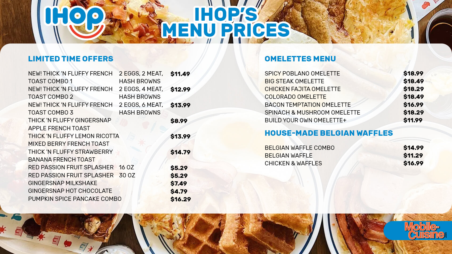 Updated IHOP Menu Prices + Free Pancake Hacks (2023)